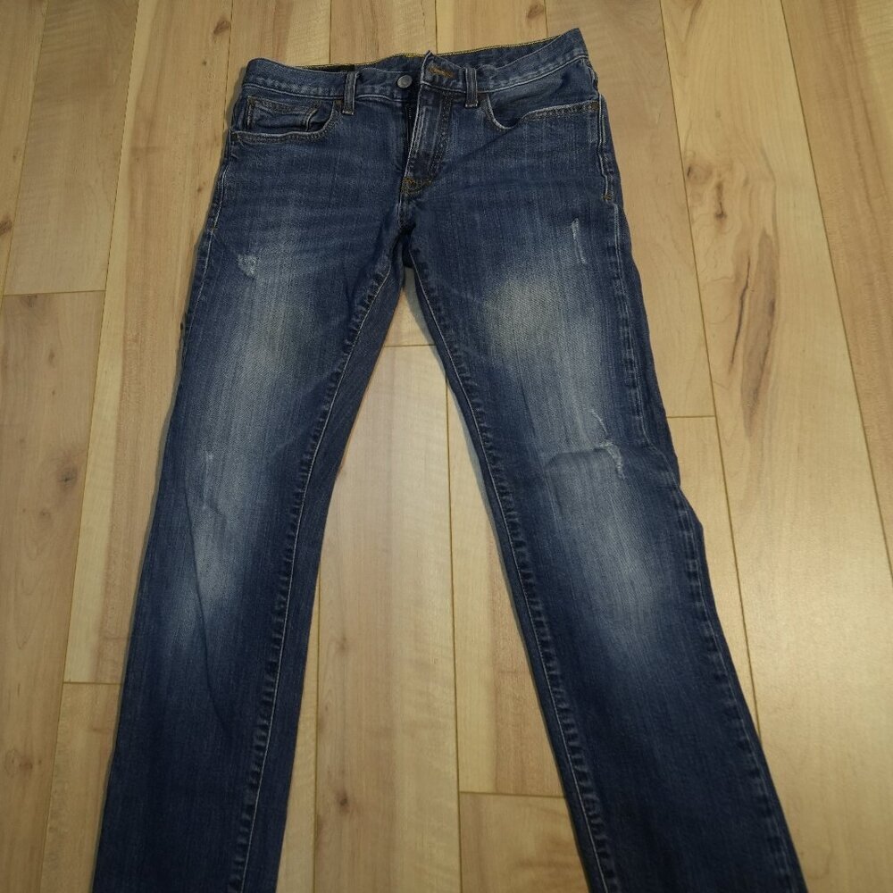 Armani Exchange Dark Blue Faded Slim Fit Denim Jeans - Size 29W